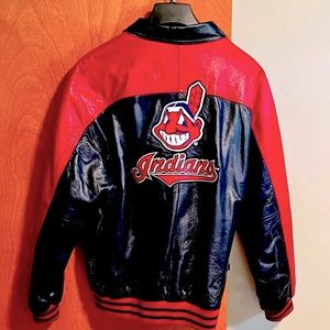 Mirage All Leather Cleveland Indians Bomber Jacket (XL) Oversized